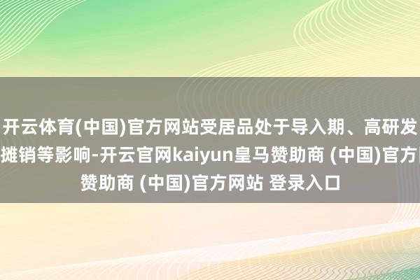 开云体育(中国)官方网站受居品处于导入期、高研发插足、高折旧摊销等影响-开云官网kaiyun皇马赞助商 (中国)官方网站 登录入口