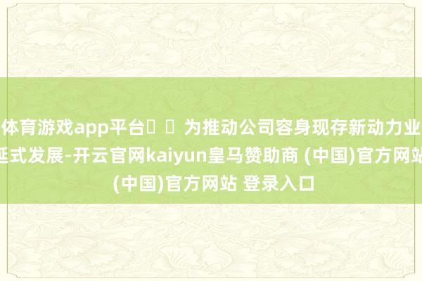 体育游戏app平台 为推动公司容身现存新动力业务寻求外延式发展-开云官网kaiyun皇马赞助商 (中国)官方网站 登录入口