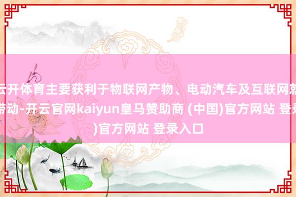 云开体育主要获利于物联网产物、电动汽车及互联网就业的带动-开云官网kaiyun皇马赞助商 (中国)官方网站 登录入口